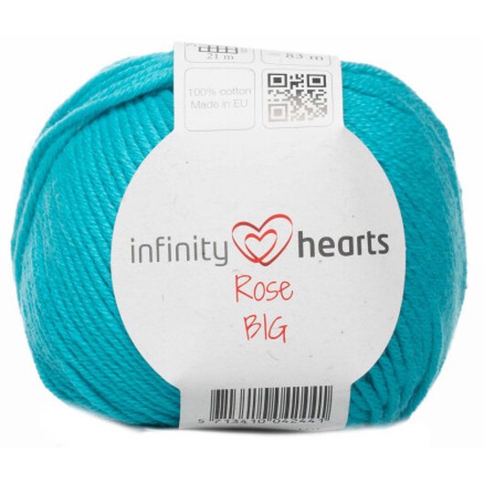 Infinity Hearts Rose Big Garn 130 Ljus Turkos