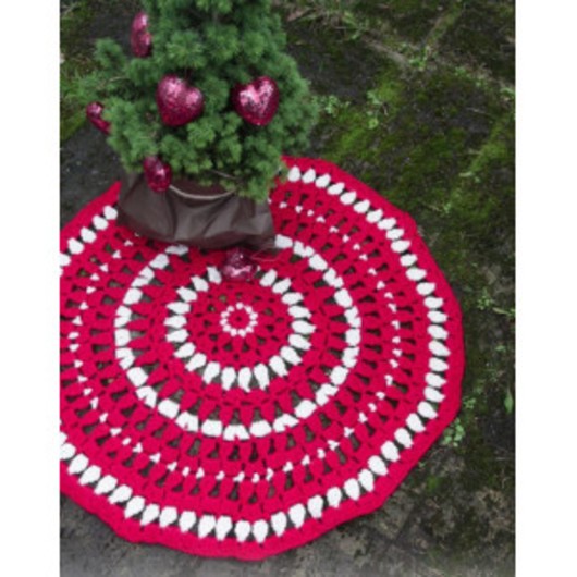 Â Christmas Circle by DROPS Design - Matta Virkmönster Ø82 cm