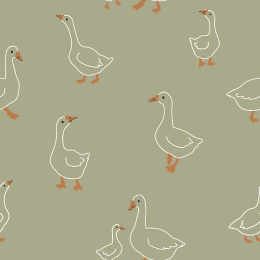 Jersey med gäss 150cm 26 Grön - 50cm