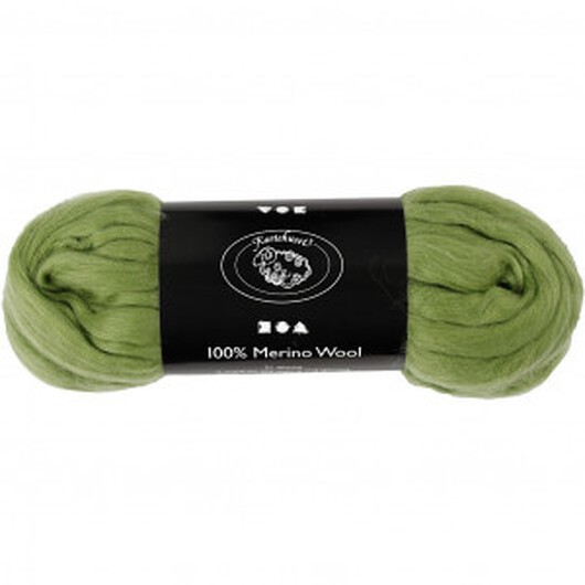 Kardad ull - Merino Garn, 21 my, 100 g, kaktus