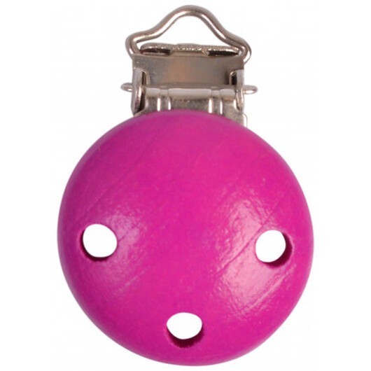 Infinity Hearts Hängselclips Trä Fuchsia - 1 st.