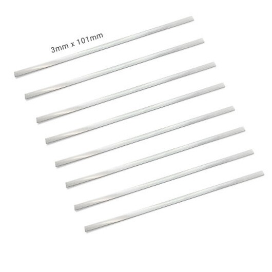 Metallhängare med lim Metall Silver 101x3mm - 24 st.