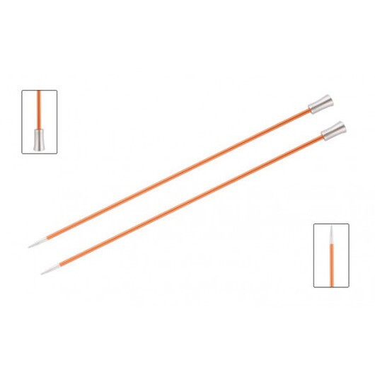 KnitPro Zing Stickor / Jumperstickor Aluminium 35cm 2,75mm / 13.8in US2 Carnelian