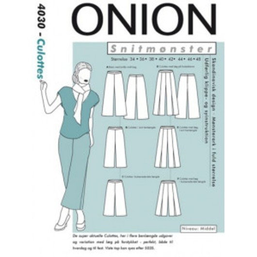 ONION Snittmönster 4030 Culottes Str. 34-48