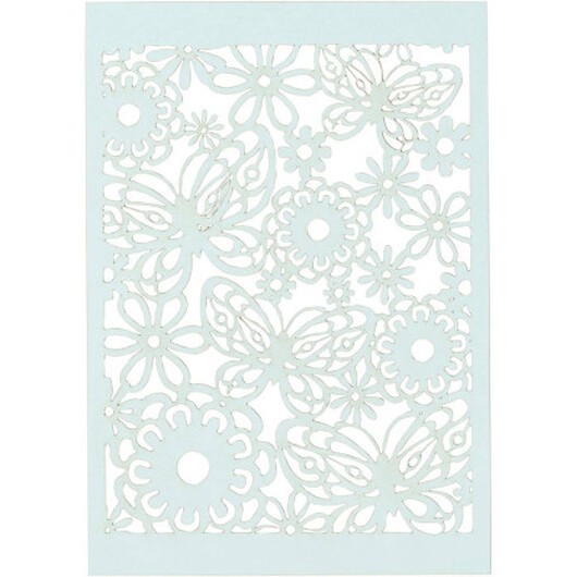 Spetskartong, ark 10,5x15 cm, 200 g, ljusblå, 10 st./ 1 förp.