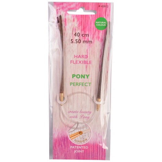 Pony Perfect Rundstickor Trä 40cm 5,50mm / 23.6in US9