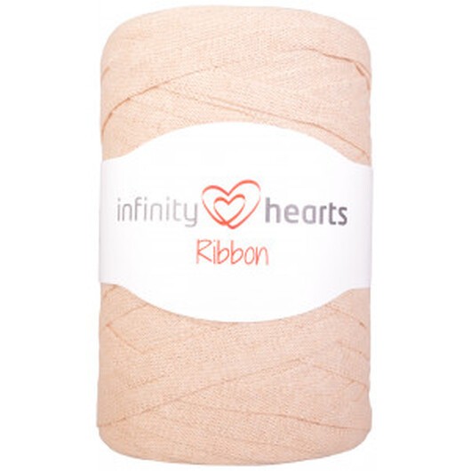 Â Infinity Hearts Ribbon Trikågarn 08 Beige