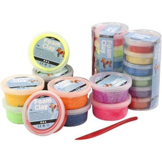 Foam ClayÂ® , mixade färger, 22burk/ 1 set