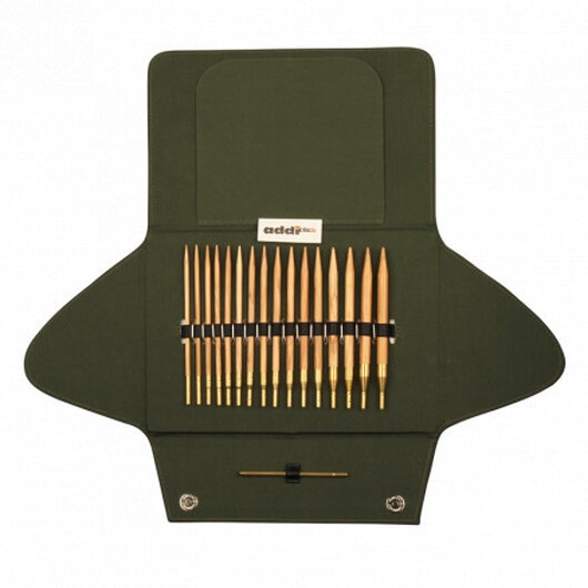 Addi Click Nature Oliv Trä Ändstickorset 60-100cm 3,5-8mm - 8 storlekar