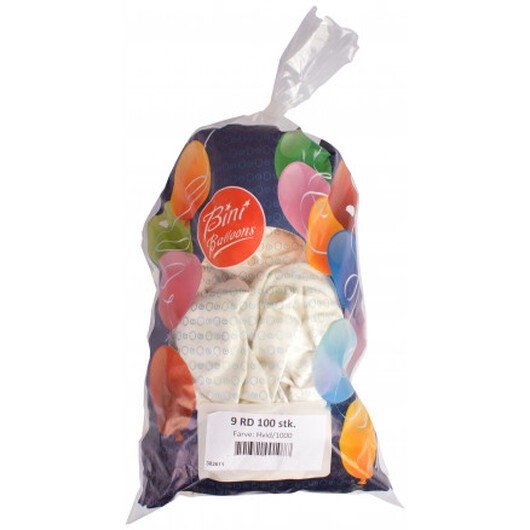 Bini Balloons Ballonger Vit Ø26cm - 100 st