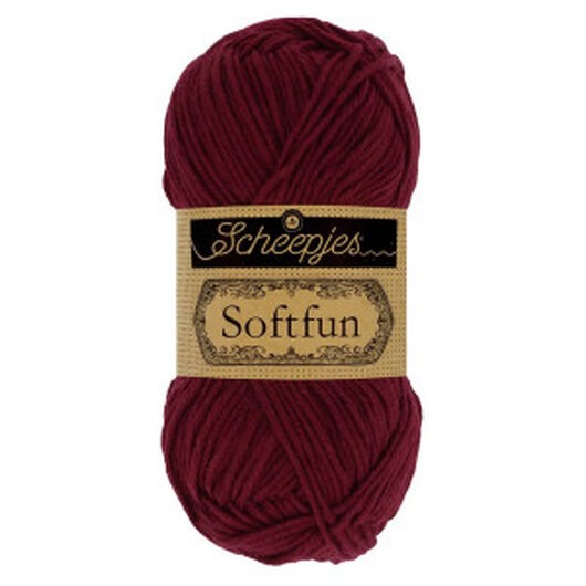 Scheepjes Softfun Garn Unicolor 2637 Mahogny