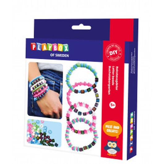 Playbox Gör det själv set - Armband med neonpärlor