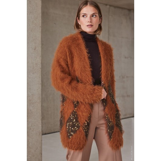 Jacka Ecopuno, Basta, Cosmo av Lana Grossa - Jacka Stickmönster Storlek 36-52