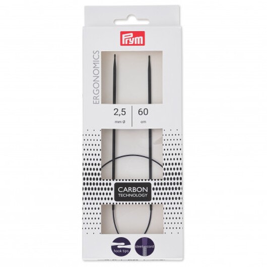 Prym Ergonomics Rundstickor Carbon 60cm 2,50mm