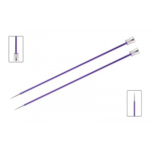 KnitPro Zing Stickor / Jumperstickor Aluminium 35cm 7,00mm / 13.8in US10Â¾ Amethyst