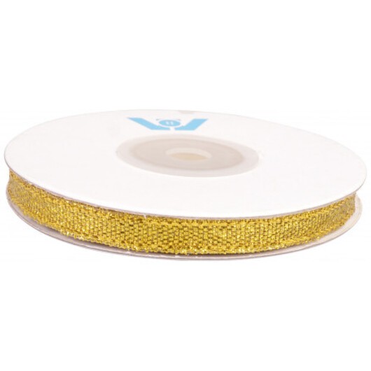 Band Lurex Polyester Guld 6mm - 10m