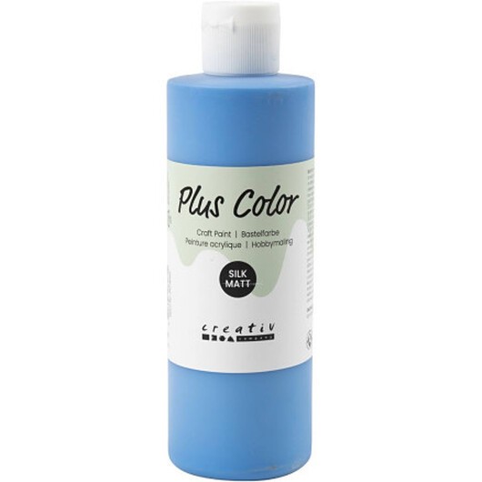 Plus Color Hobbyfärg, primärblå, 250 ml/ 1 flaska