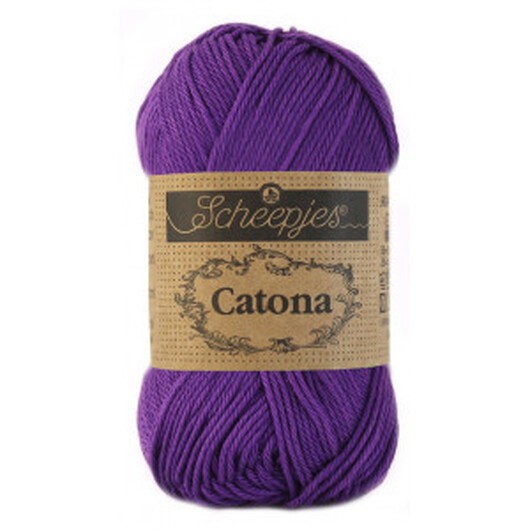 Scheepjes Catona Garn Unicolor 521 Deep Violet