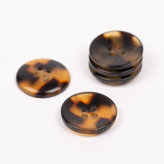 Drops-knapp i imiterat horn (sköldpadda) 20mm 715 - 50 st.