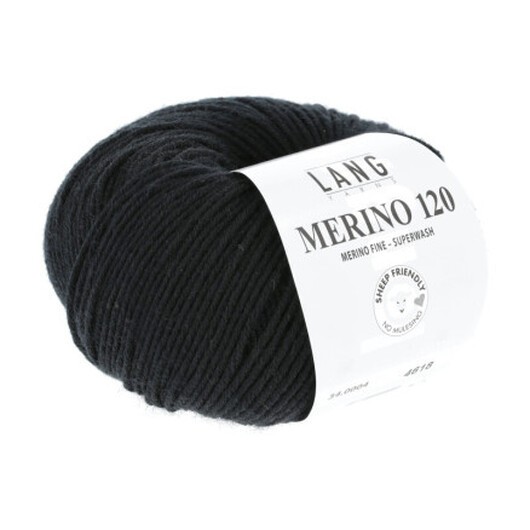 Lang Yarns Merino 120 Garn 04 Svart