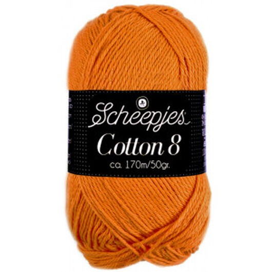 Scheepjes Cotton 8 Garn Unicolor 639 Orange