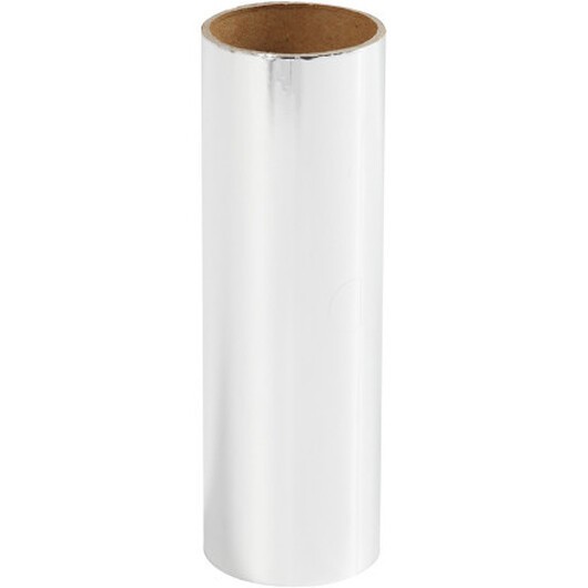 Dekorationsfolie, B: 15,5 cm, tjocklek 0,02 mm, silver, 50 cm/ 1 rl.