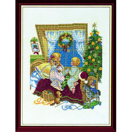 Permin Broderikit Barn på sängkanten 30x40cm