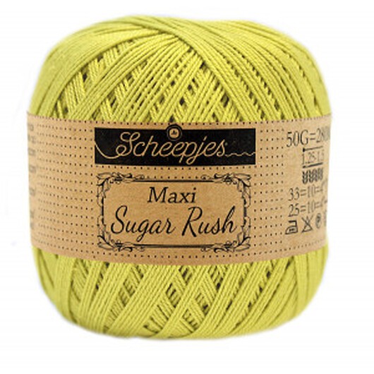 Scheepjes Maxi Sugar Rush Garn Unicolor 245 Green Yellow