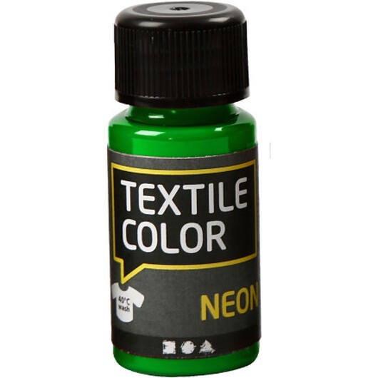 Textilfärg, neongrön, 50 ml/ 1 flaska
