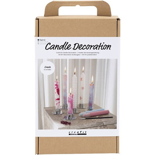 DIY Kit Ljusdekoration, Dekorerade kronljus, vit, 1 förp.