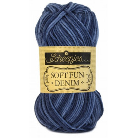 Scheepjes Softfun Denim Garn Print 501 Marin