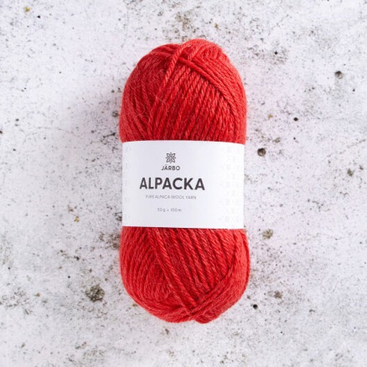 Järbo Alpaca Garn 321 Röd Chilli