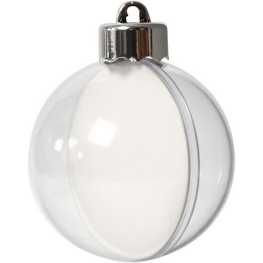 Dekorativ boll, diam. 6 cm, transparent, 8 st / 1 frp.