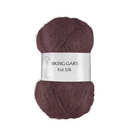 Viking Garn Kid-Silk 374 Mörk Burgundy