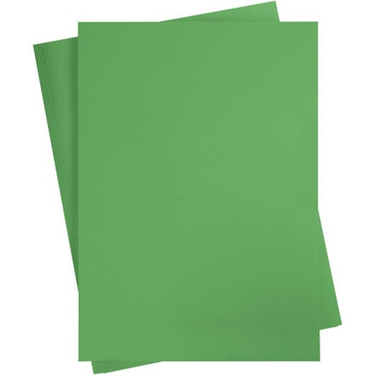 Kartongpapper, A2, ark 420x594 mm, 180 g, gräsgrön, 10 ark/ 1 förp.
