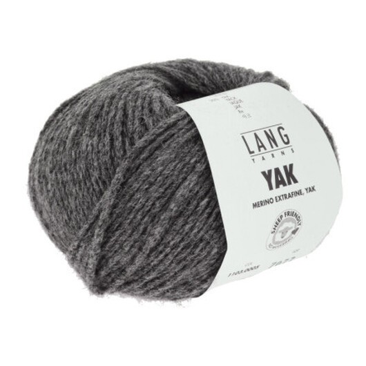 Lang Yarns Garn Yak 05 Mörk Grå Melange