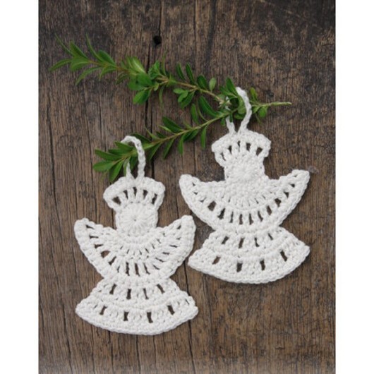 Â Frozen Angels by DROPS Design - Ängel Virkmönster 10x8 cm