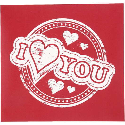 Screen stencil, I love you, ark 20x22 cm, 1 ark