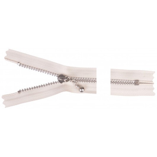 YKK Dragkedja/Blixtlås Aluminium 25cm 4mm Natur