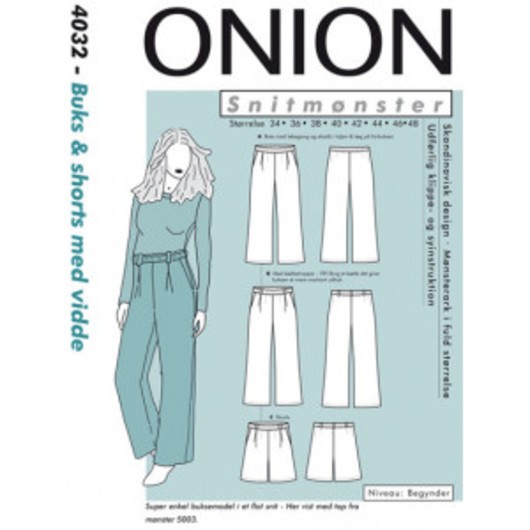 ONION Snittmönster 4032 Byxa & shorts Str. 34-48