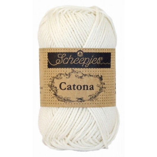 Scheepjes Catona Garn Unicolor 105 Bridal White