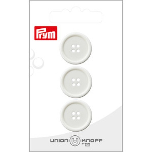 Prym Plastknapp Vit 20 mm - 3 st.