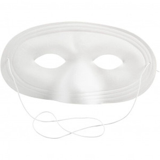 Halvmasker, vit, H: 10 cm, B: 17,5 cm, 12 st./ 1 förp.