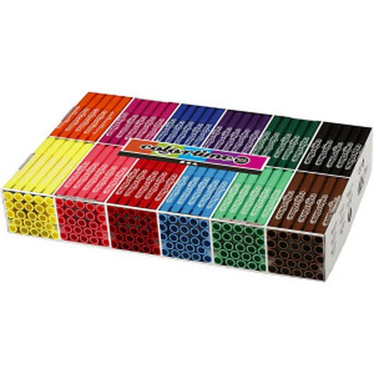 Colortime-pennor, spets 5 mm, standardfärger, 12x24 st./ 1 förp.