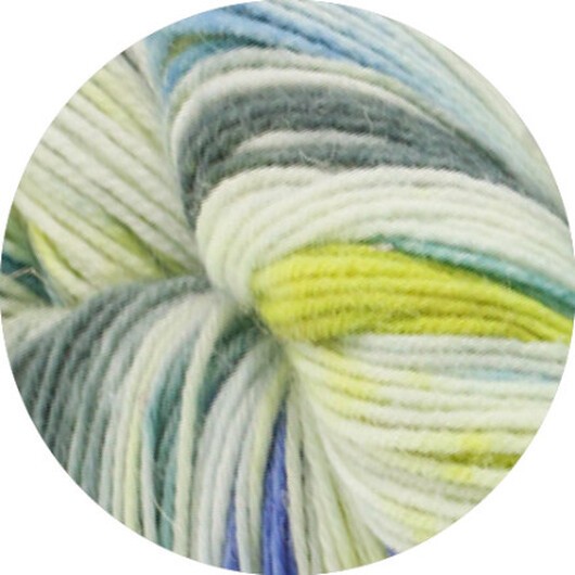 Lana Grossa Meilenweit 100 Merino Handfärgat Rainbow Garn 7004