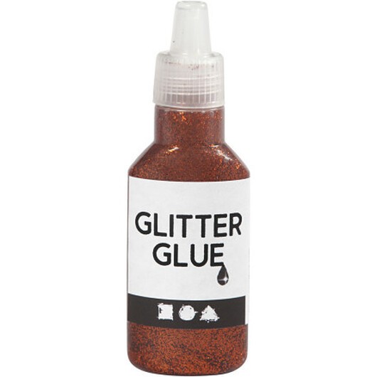 Glitterlim, orange, 25 ml/ 1 flaska