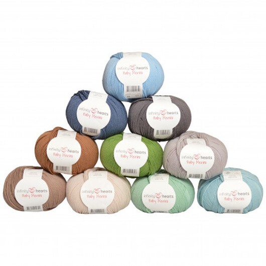 Infinity Hearts Baby Merino Garnpaket 03 Naturens färger - 10 st