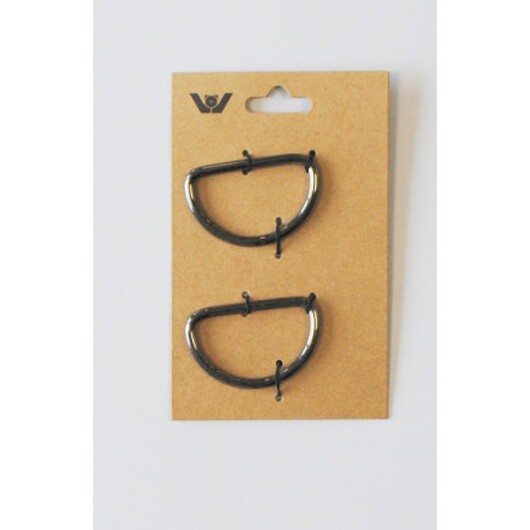 D-ring 32 mm Gun Metal - 2 st
