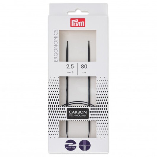 Prym Ergonomics Rundstickor Carbon 80cm 2,50mm
