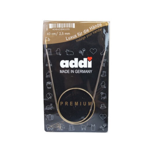 Addi Turbo Rundstickor Mässing 40cm 2,50mm / 15.7in US1Â½